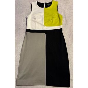 Spense Women's‎ Sleeveless Colorblock Shift Dress, Size 6